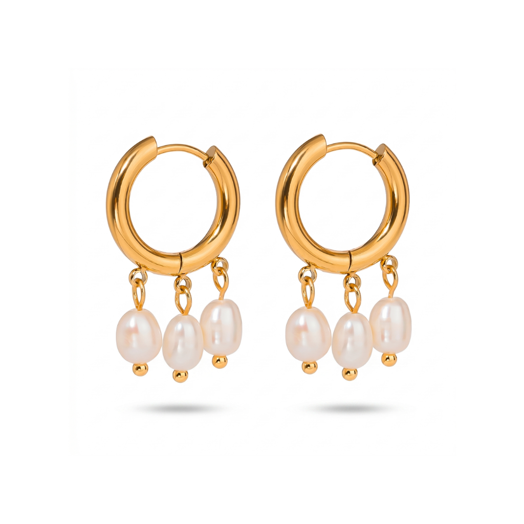 Tri Pearle Earrings