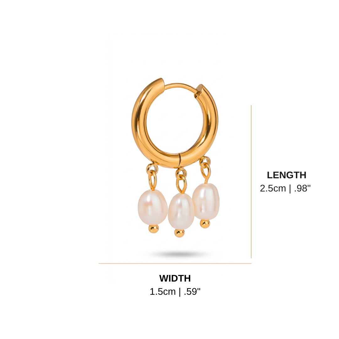 Tri Pearle Earrings