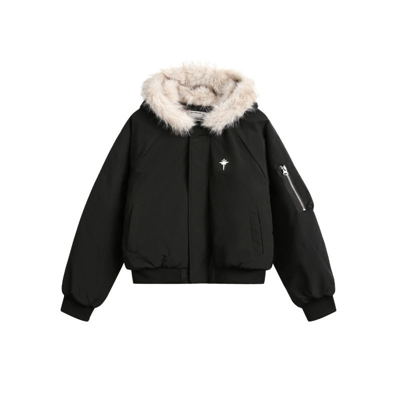 Tom Hollinger | Warme Bomberjacke mit Fellkapuze