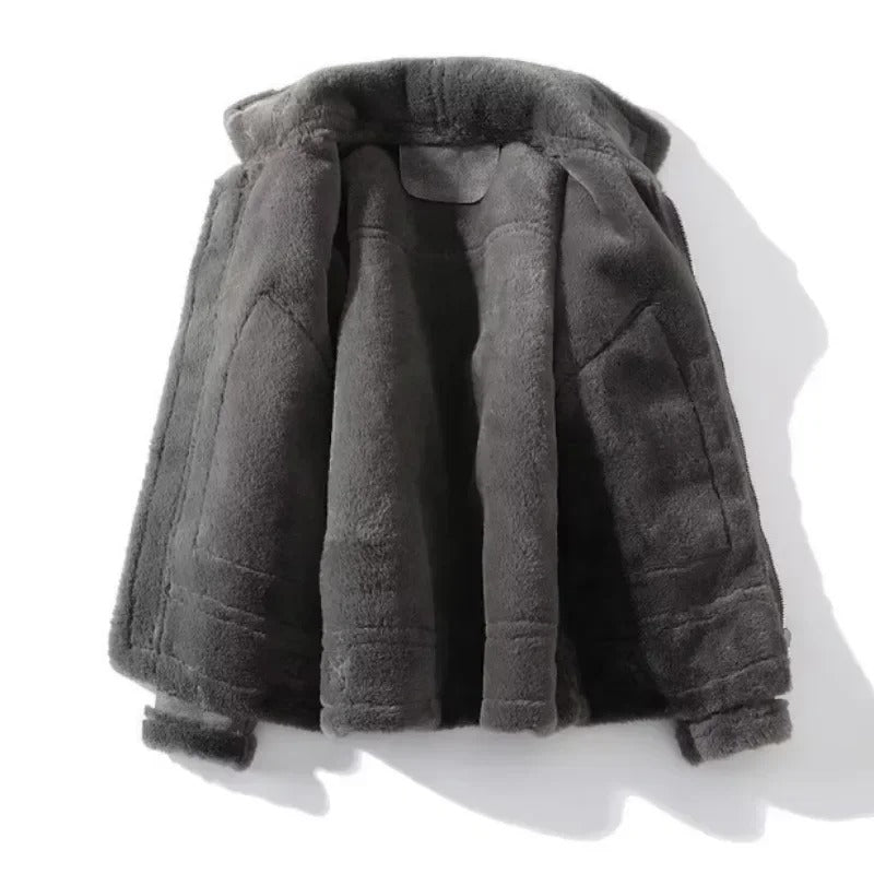 Tom Hollinger | Fleecegefütterte Lederjacke