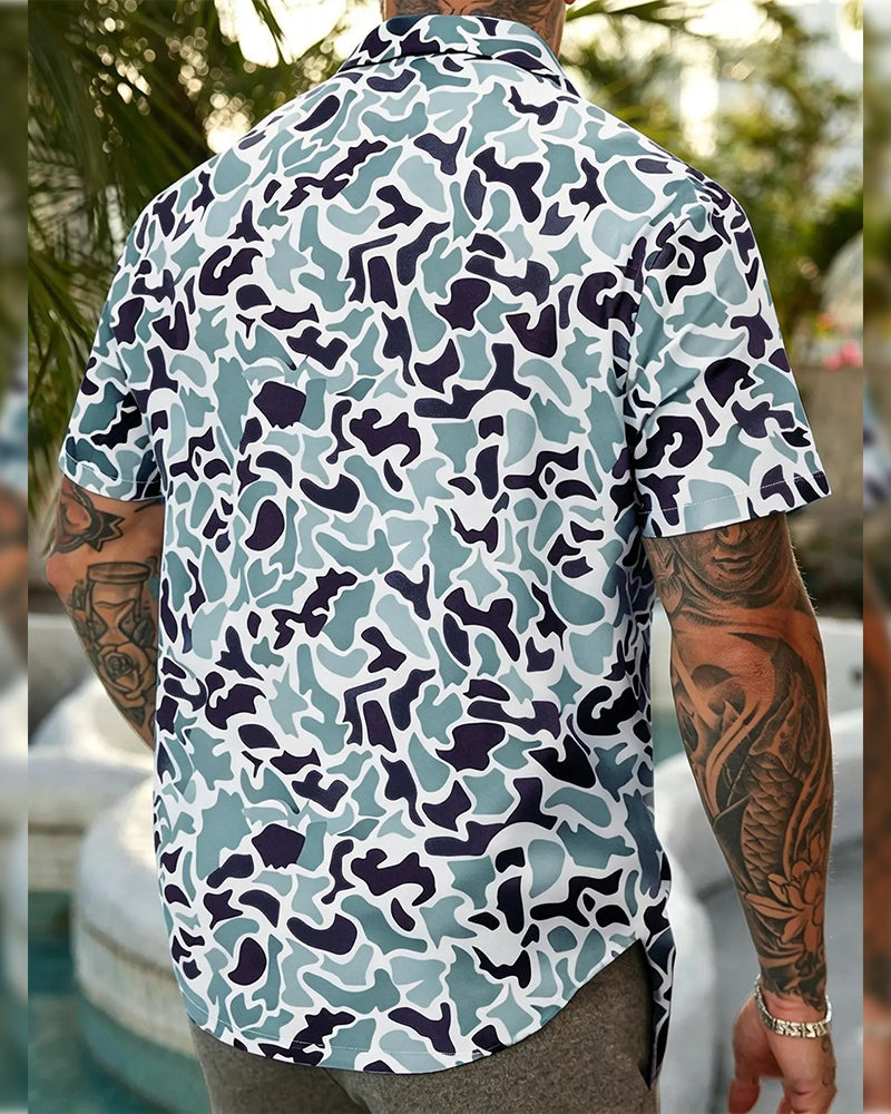 Tom Hollinger | Herren Kurzarmhemd Camouflage Regular Fit