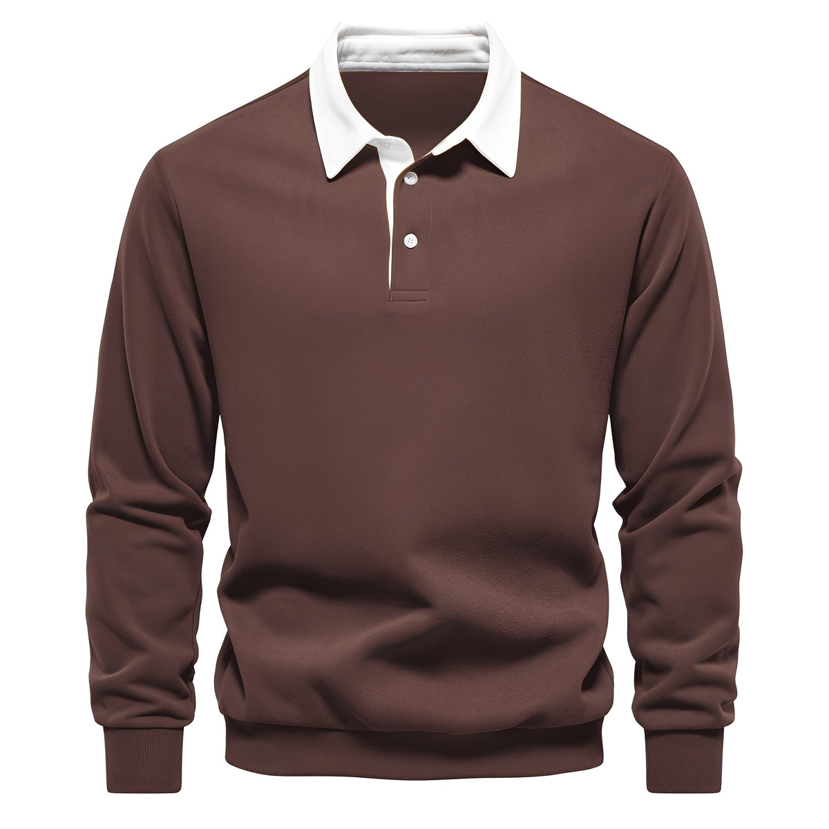 Herren Langarm-Poloshirt aus weichem, atmungsaktivem Stoff