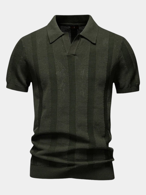 Tom Hollinger | Herren Poloshirt aus offenem Maschenstrick