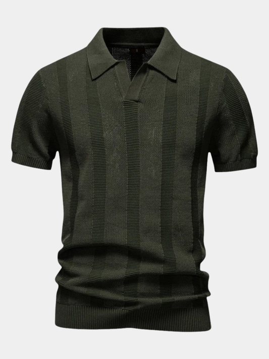 Tom Hollinger | Herren Poloshirt aus offenem Maschenstrick
