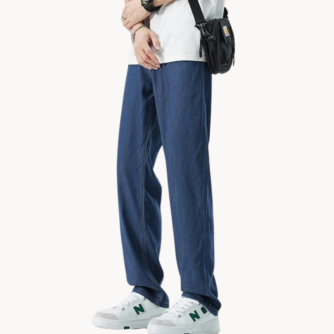 Tom Hollinger | Herren Straight Leg Hose Aus Lyocellmischung Mit 5 Taschen