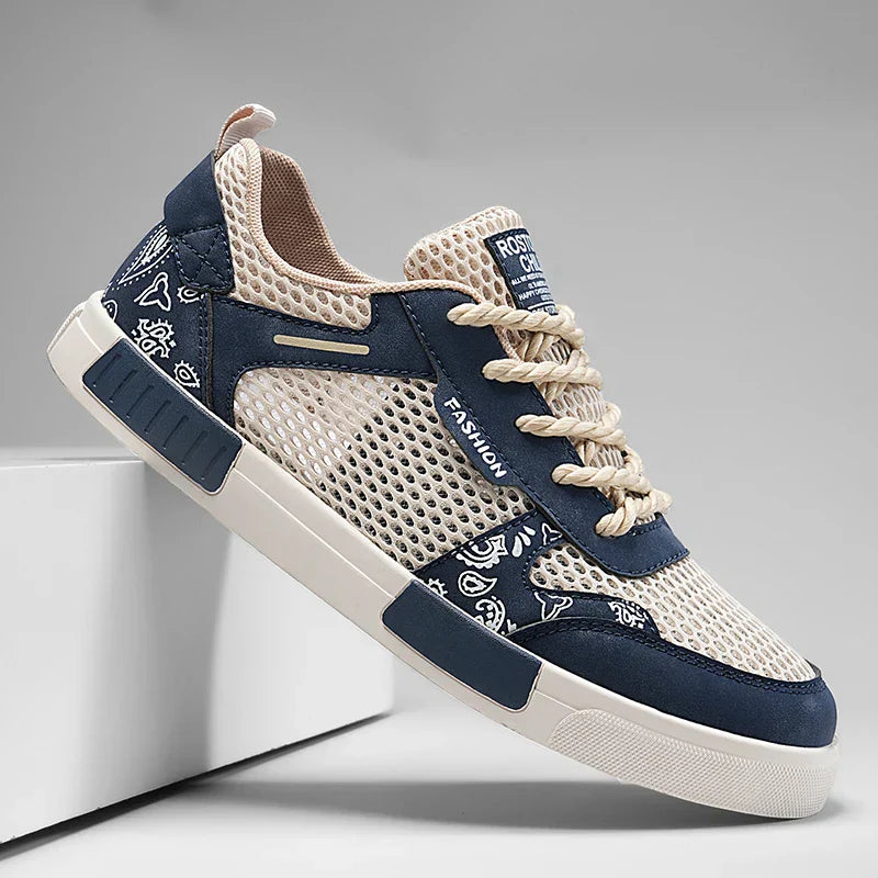 Tom Hollinger |  Herren Mesh Sneaker Zum Schnüren Mit Vulkanisierter Sohle