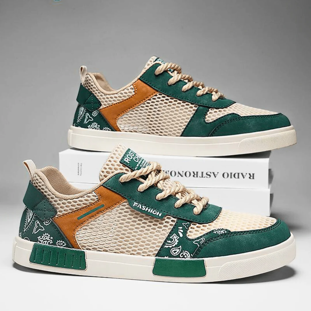 Tom Hollinger |  Herren Mesh Sneaker Zum Schnüren Mit Vulkanisierter Sohle