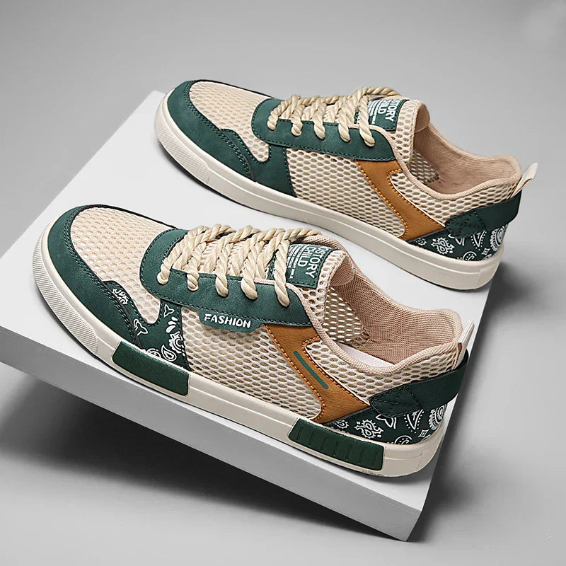 Tom Hollinger |  Herren Mesh Sneaker Zum Schnüren Mit Vulkanisierter Sohle