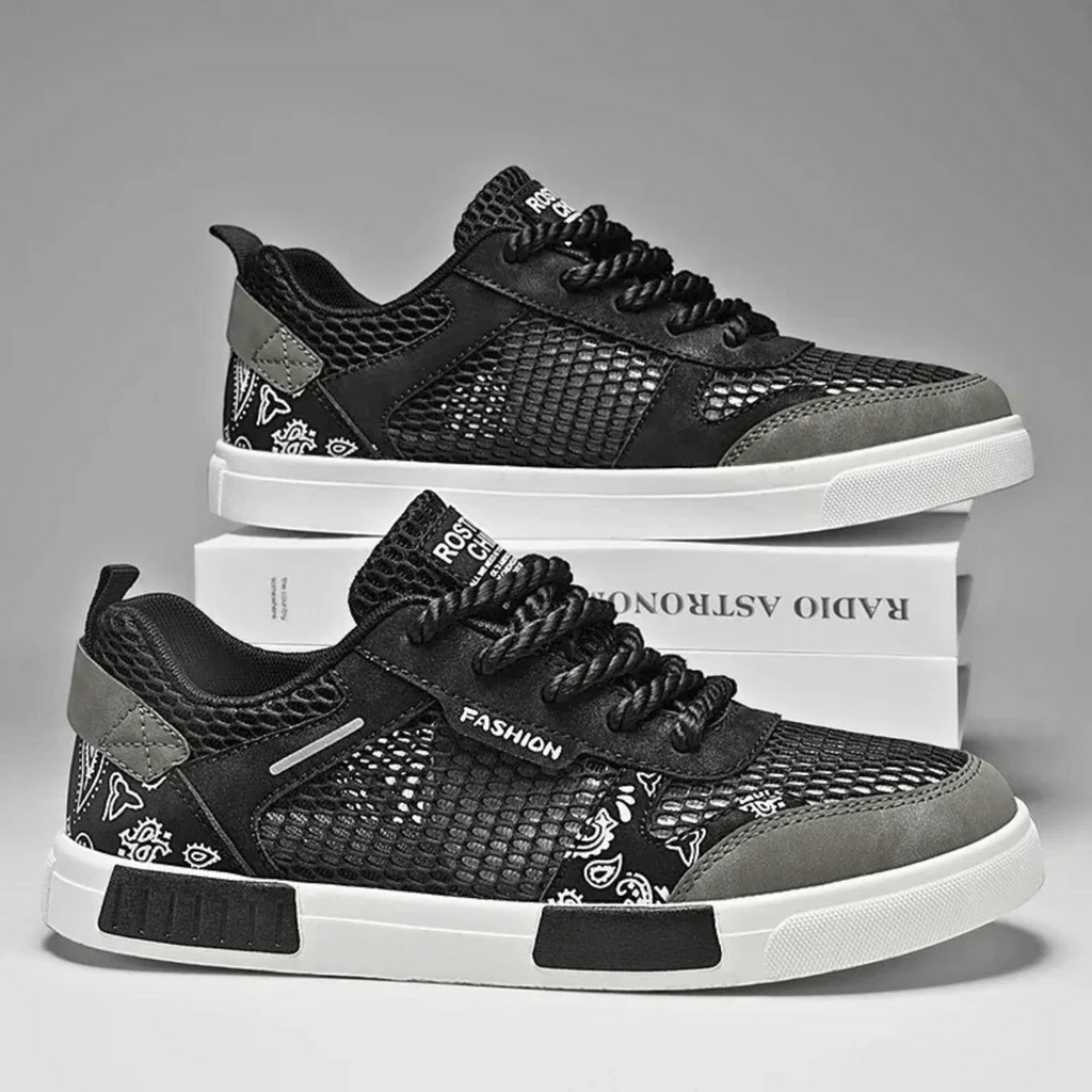 Tom Hollinger |  Herren Mesh Sneaker Zum Schnüren Mit Vulkanisierter Sohle