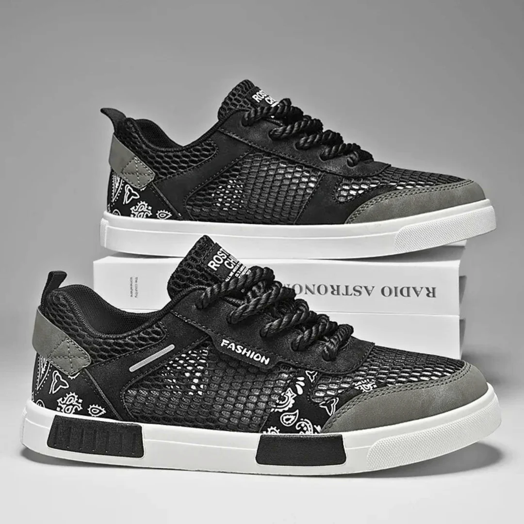 Tom Hollinger |  Herren Mesh Sneaker Zum Schnüren Mit Vulkanisierter Sohle