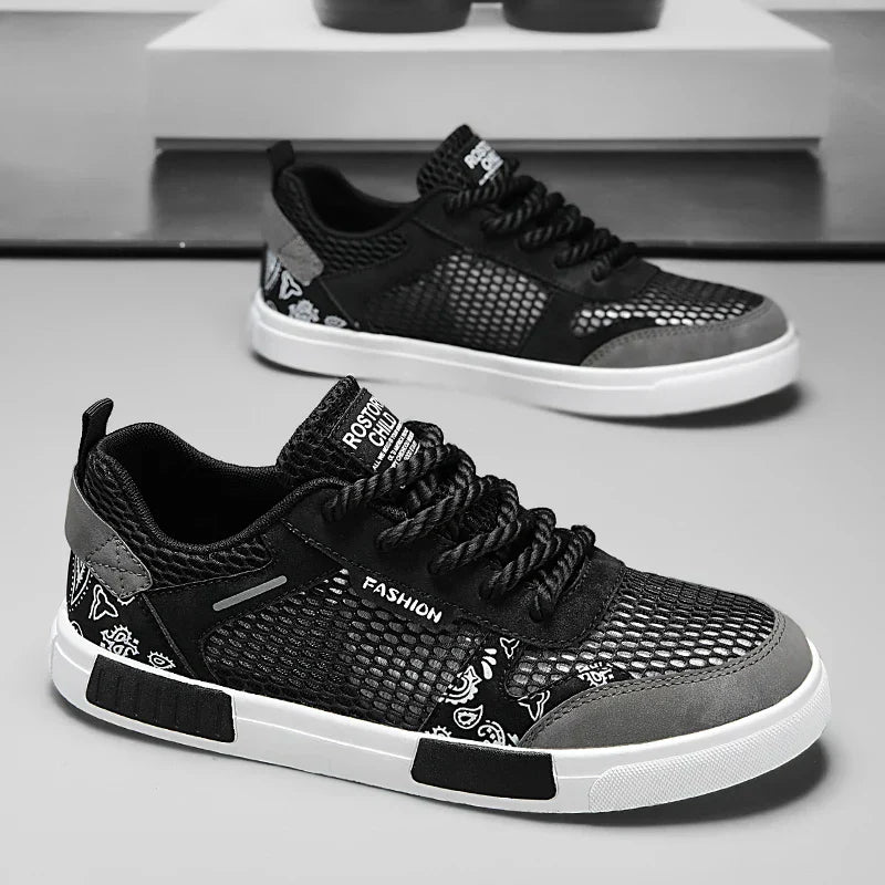 Tom Hollinger |  Herren Mesh Sneaker Zum Schnüren Mit Vulkanisierter Sohle
