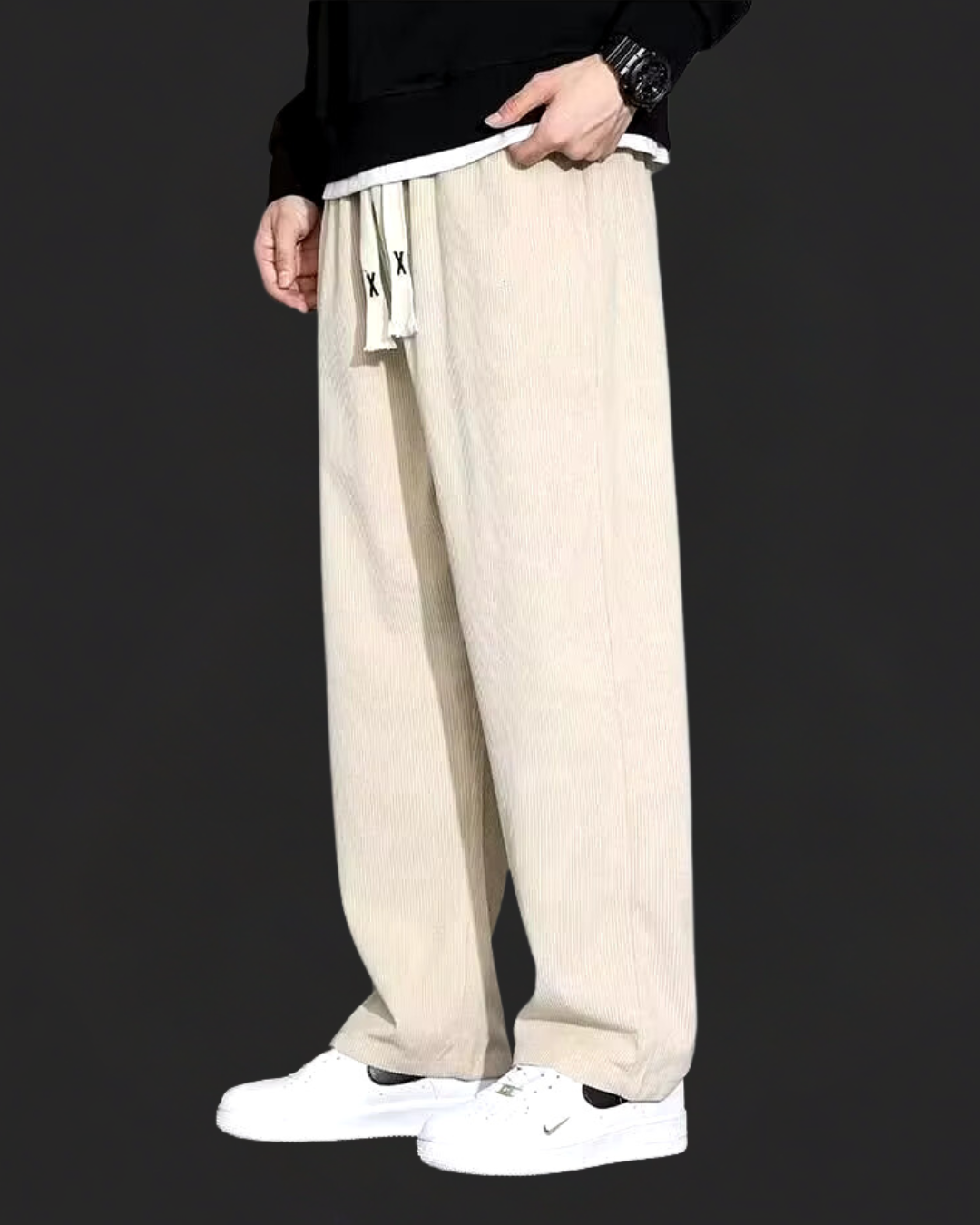 Tom Hollinger | Herren Cordhose Mit Kordelzug Und Geradem Bein