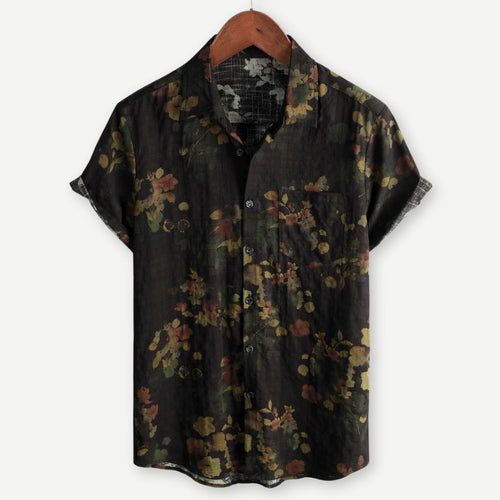 Tom Hollinger | Herren Kurzarmhemd Mit Blumenprint Und Knopfleiste