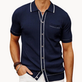 Tom Hollinger |  Herren Poloshirt Gerippt Mit Knopfleiste