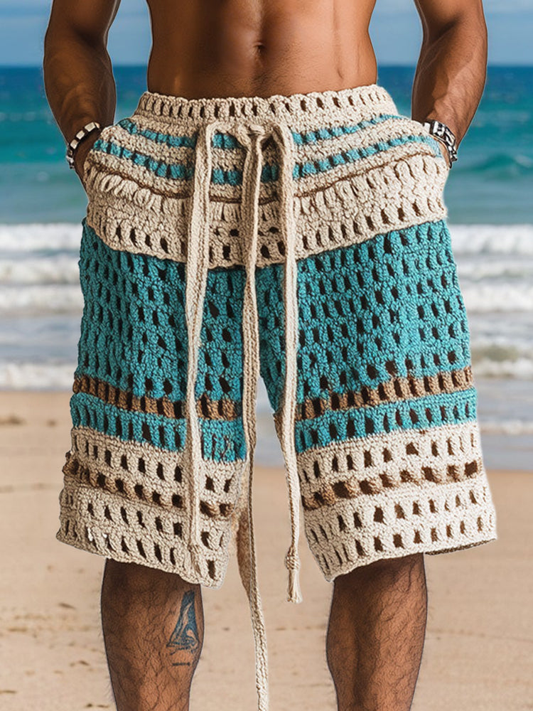 Tom Hollinger | Herren Shorts In Häkeloptik Mit Kordelzug