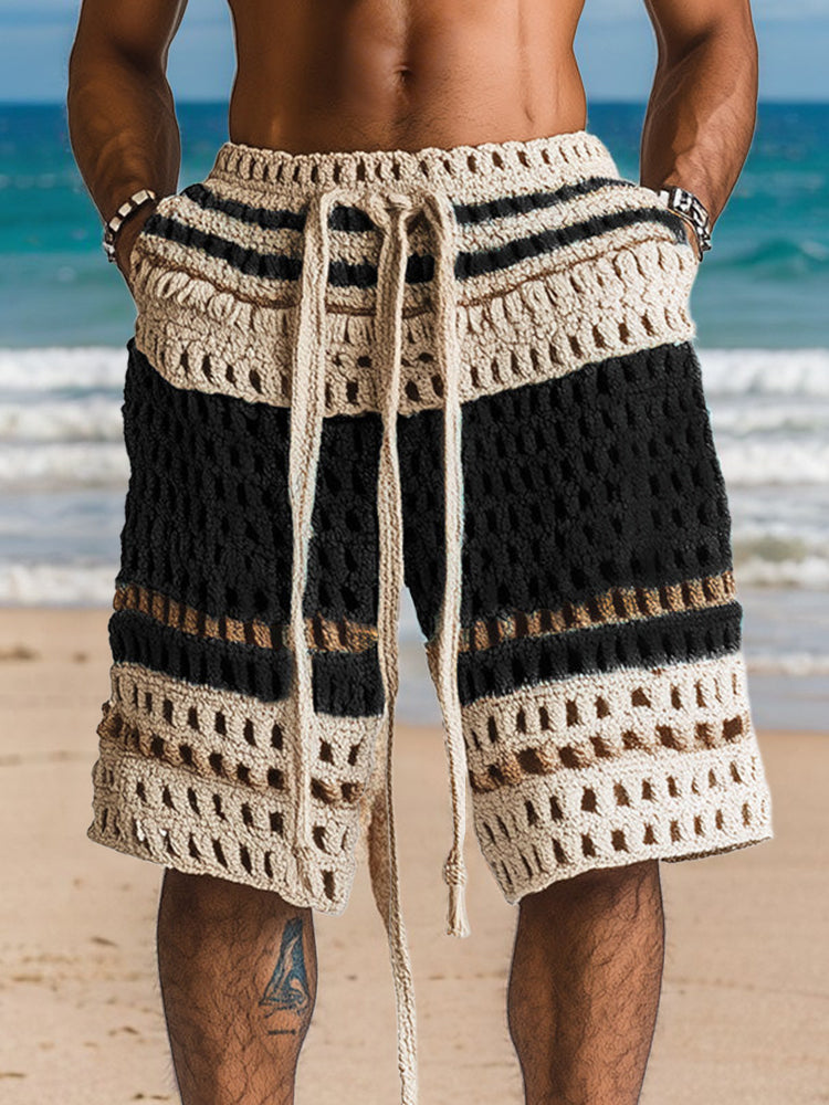 Tom Hollinger | Herren Shorts In Häkeloptik Mit Kordelzug