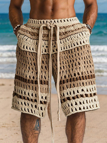 Tom Hollinger | Herren Shorts In Häkeloptik Mit Kordelzug