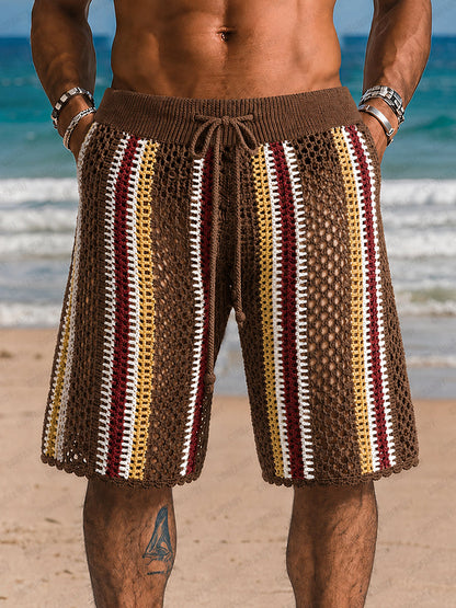Tom Hollinger | Herren Shorts In Häkeloptik Mit Kordelzug