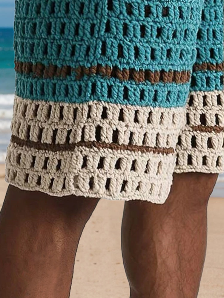 Tom Hollinger | Herren Shorts In Häkeloptik Mit Kordelzug