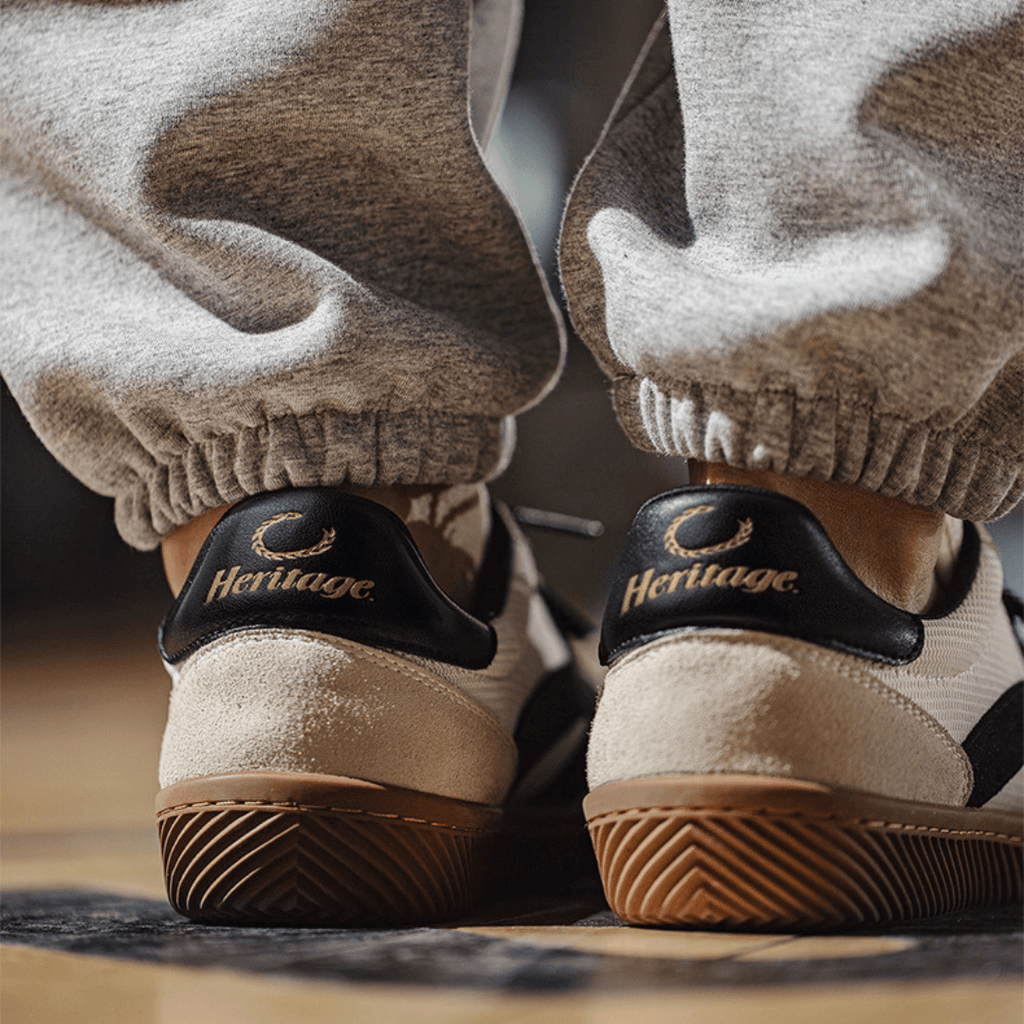 Tom Hollinger |  Herren Wildleder Stoff Retro Turnschuhe Braun