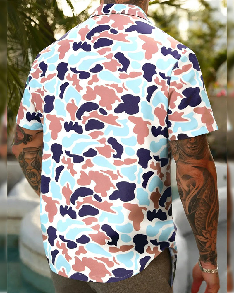 Tom Hollinger | Herren Kurzarmhemd Camouflage Regular Fit