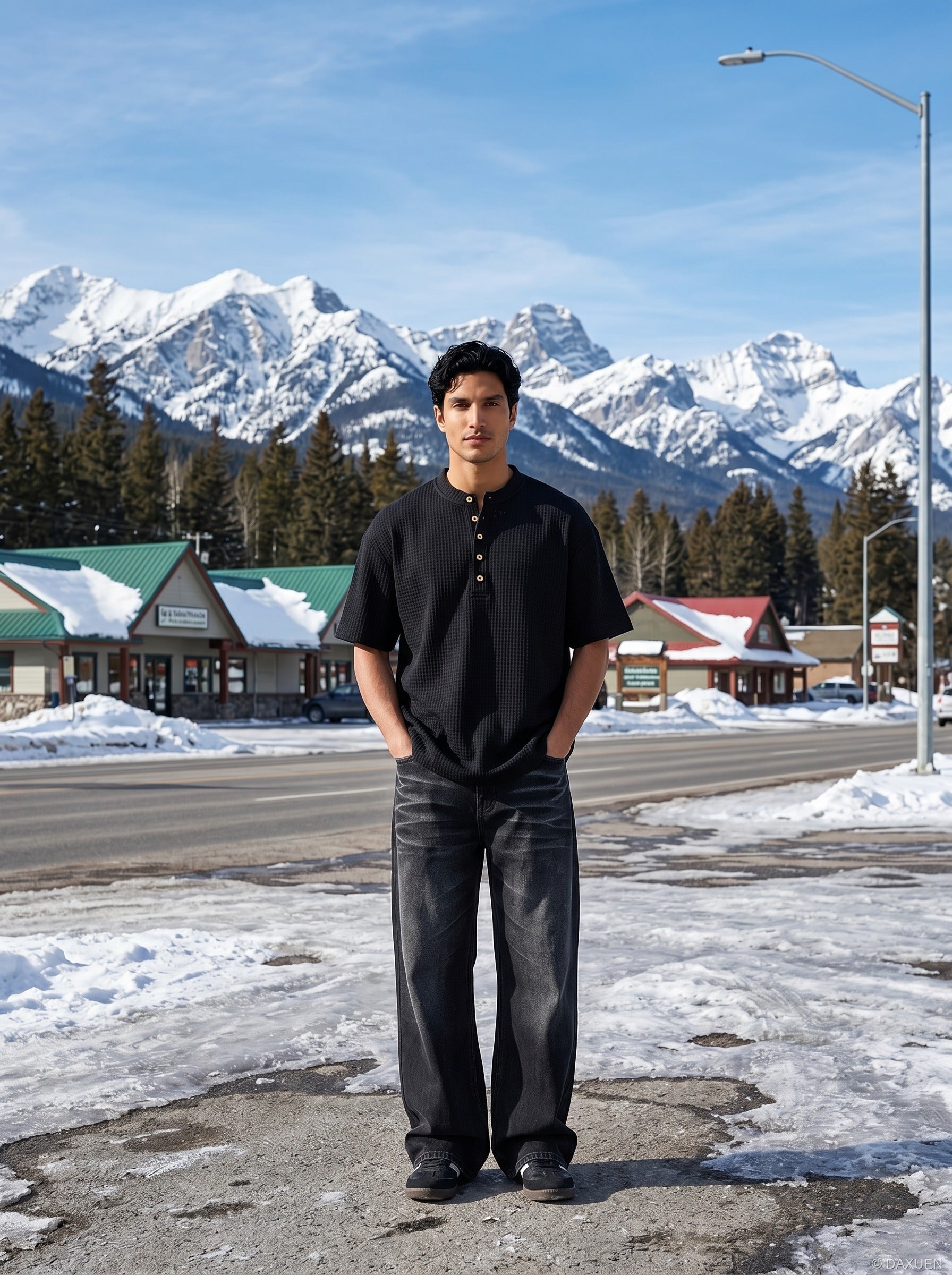 Herren Kurzarmhemd Mit Stehkragen In Relaxed Fit
