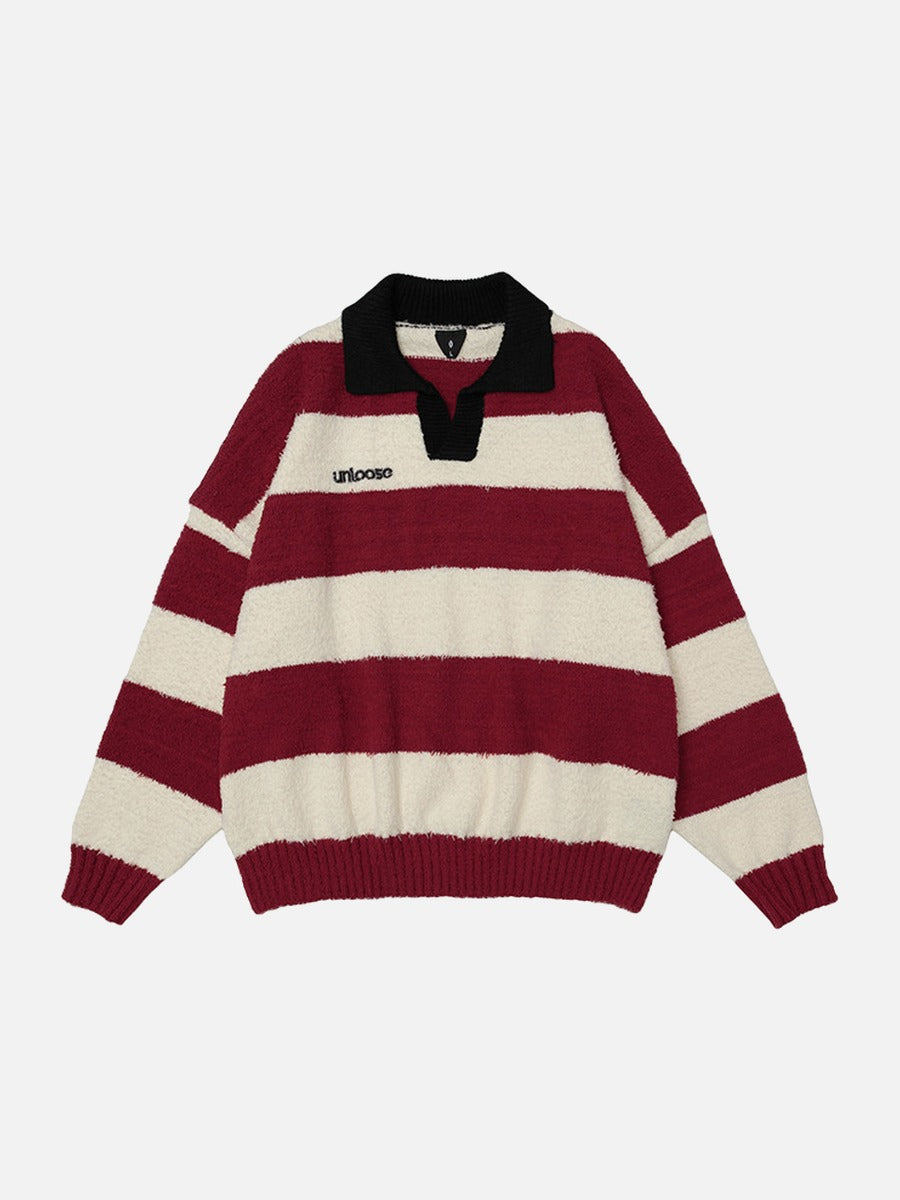 Tom Hollinger | Damen Gestreifter Oversize Strickpullover