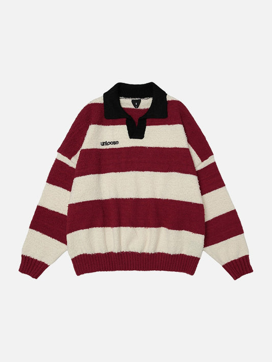 Tom Hollinger | Damen Gestreifter Oversize Strickpullover