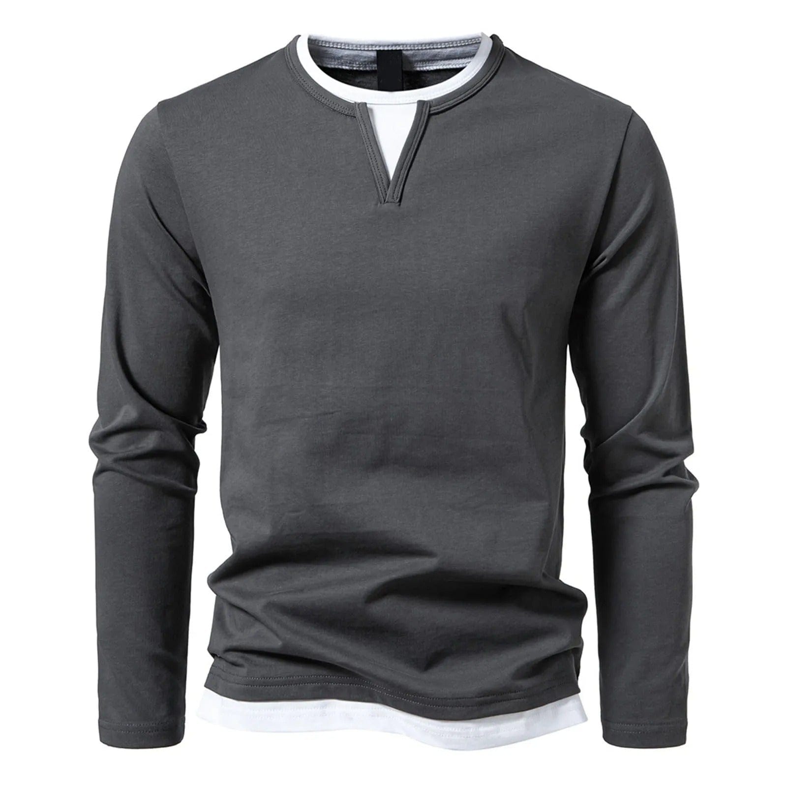 Tom Hollinger | Herren Stilvolles Langarmhemd Slim Fit Freizeitoberteil