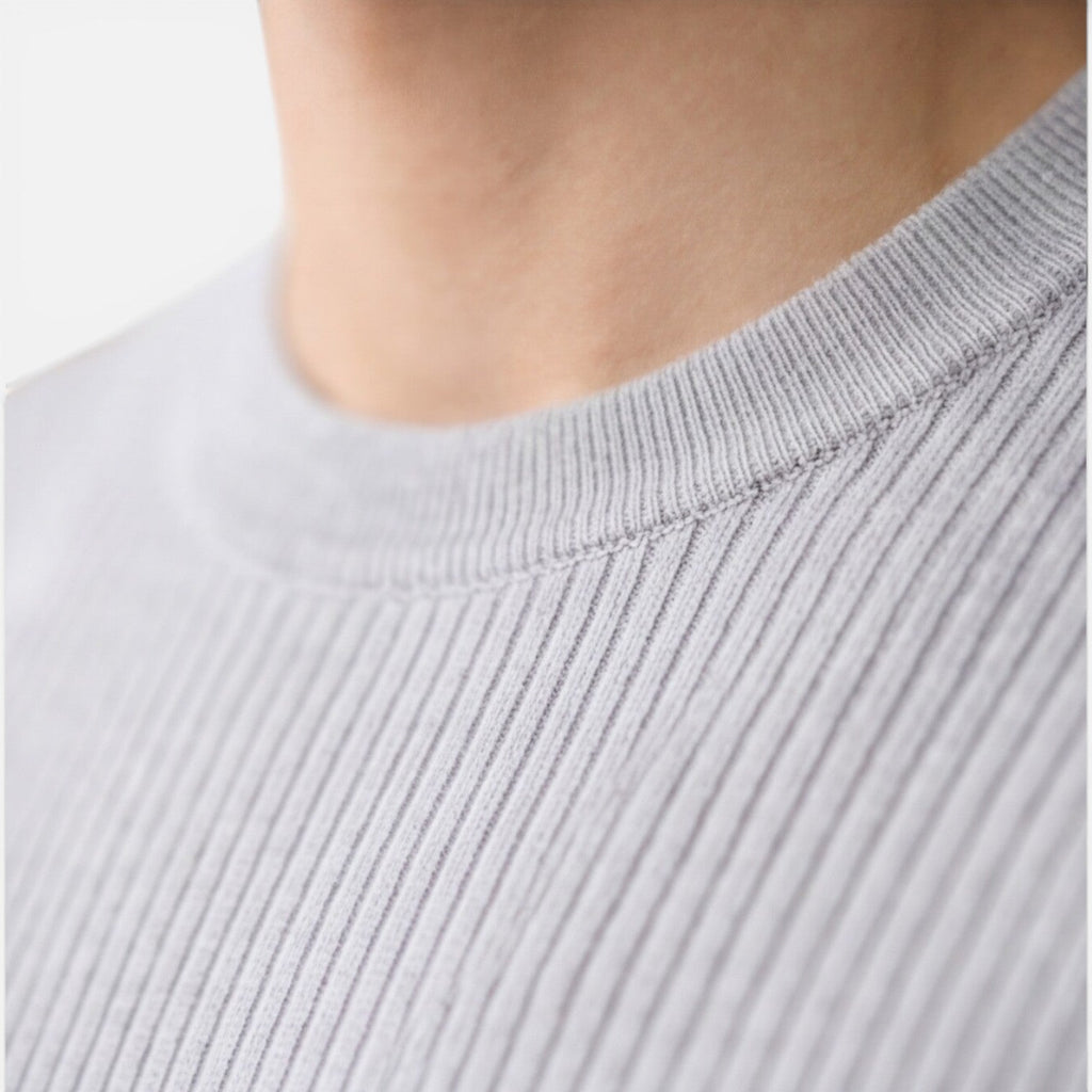 Tom Hollinger | Herren Rippstrick Slim Fit Leichtes T-Shirt