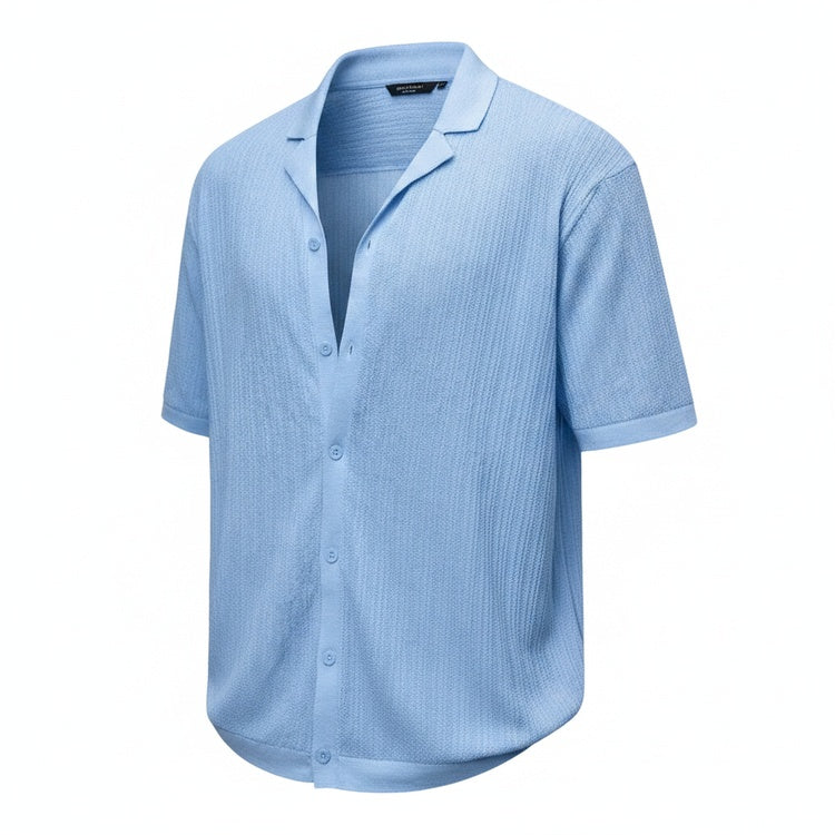 Herren Kurzarmhemd Mit Reverskragen Und Relaxed Fit