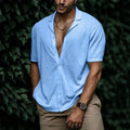 Herren Kurzarmhemd Mit Reverskragen Und Relaxed Fit