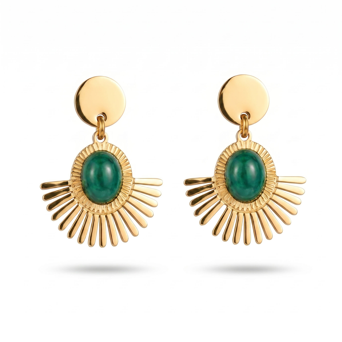 Jade Jhumka Earrings