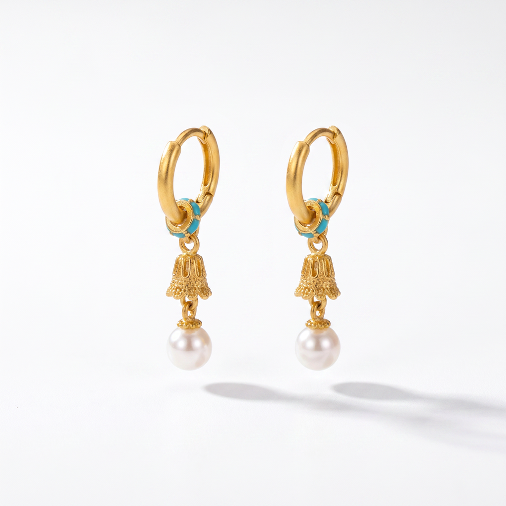 Bell Pearle Mini Jhumka Earrings