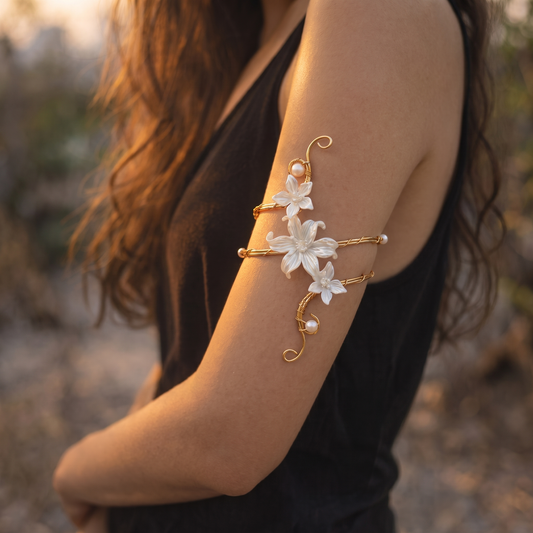 Boho Floral Wire Upper Arm Cuff