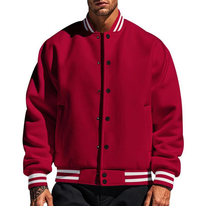 Tom Hollinger | Klassische Baseballjacke mit Knöpfen und Stehkragen