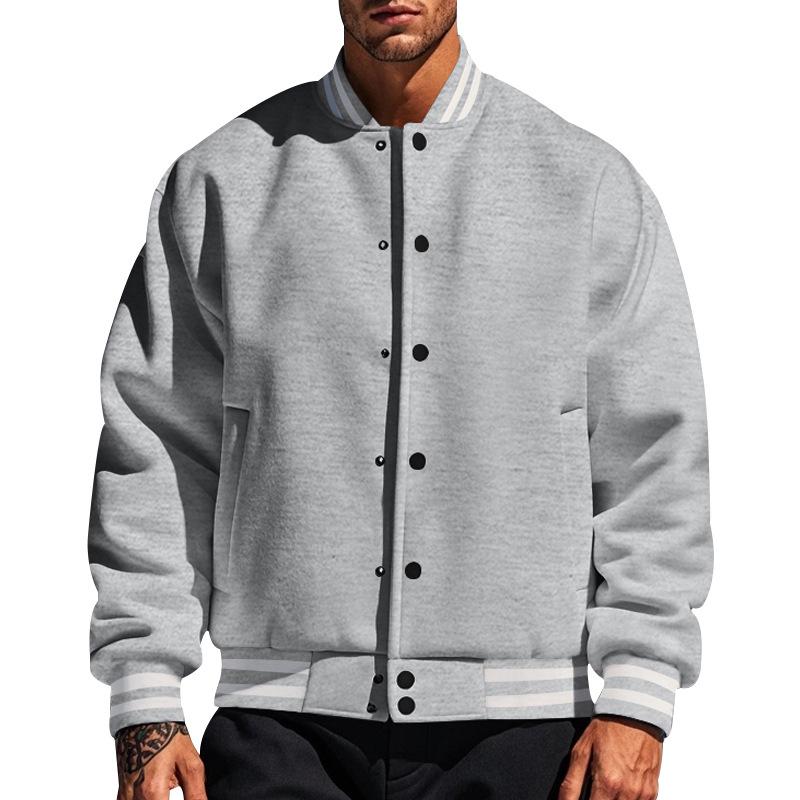 Tom Hollinger | Klassische Baseballjacke mit Knöpfen und Stehkragen