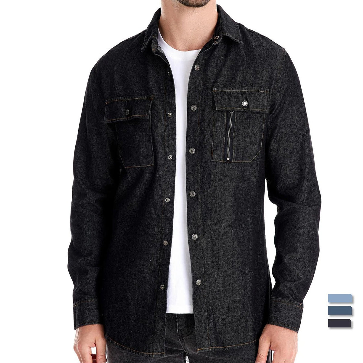 Tom Hollinger | Herren Jeanshemd aus Baumwolle