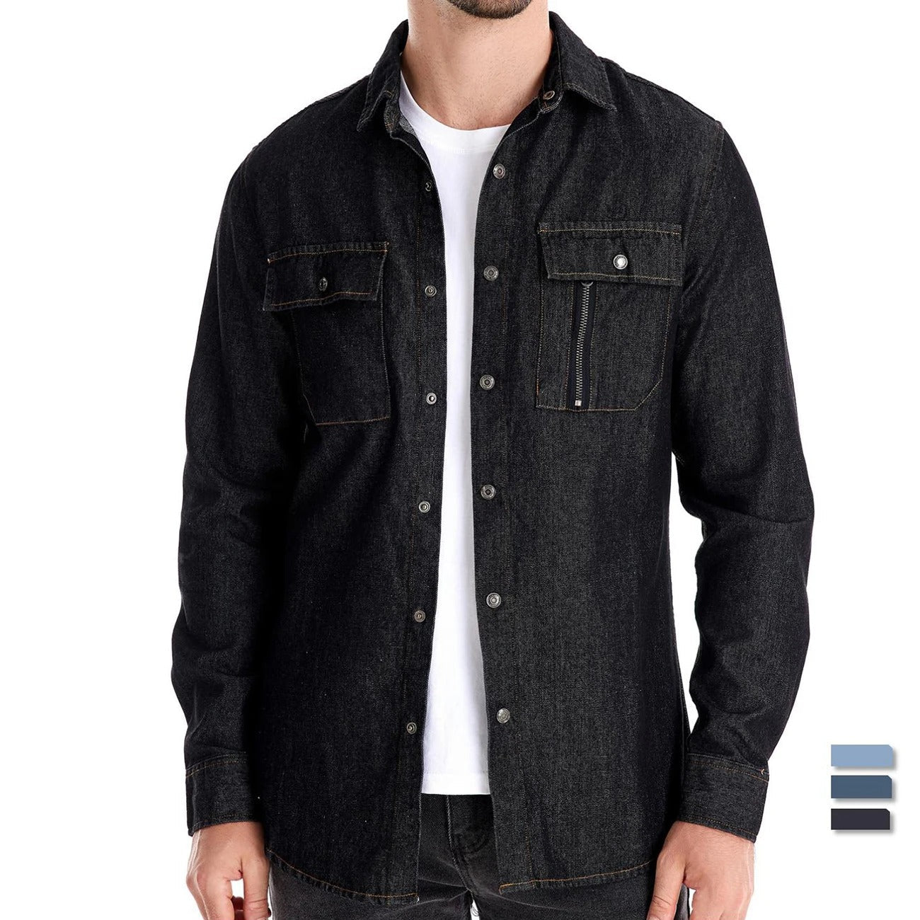 Tom Hollinger | Herren Jeanshemd aus Baumwolle