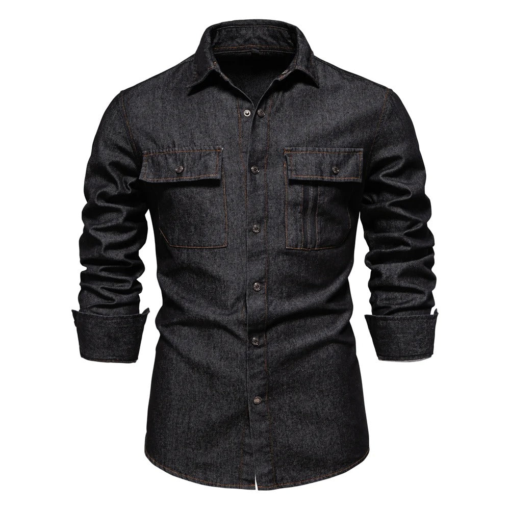 Tom Hollinger | Herren Jeanshemd aus Baumwolle