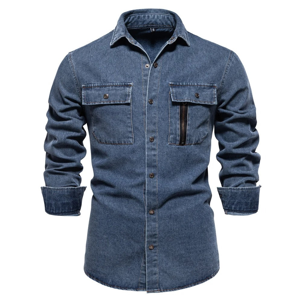 Tom Hollinger | Herren Jeanshemd aus Baumwolle