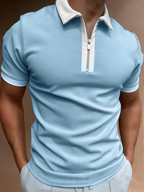 Tom Hollinger |  Herren Poloshirt Mit Reissverschluss Und Printdetails
