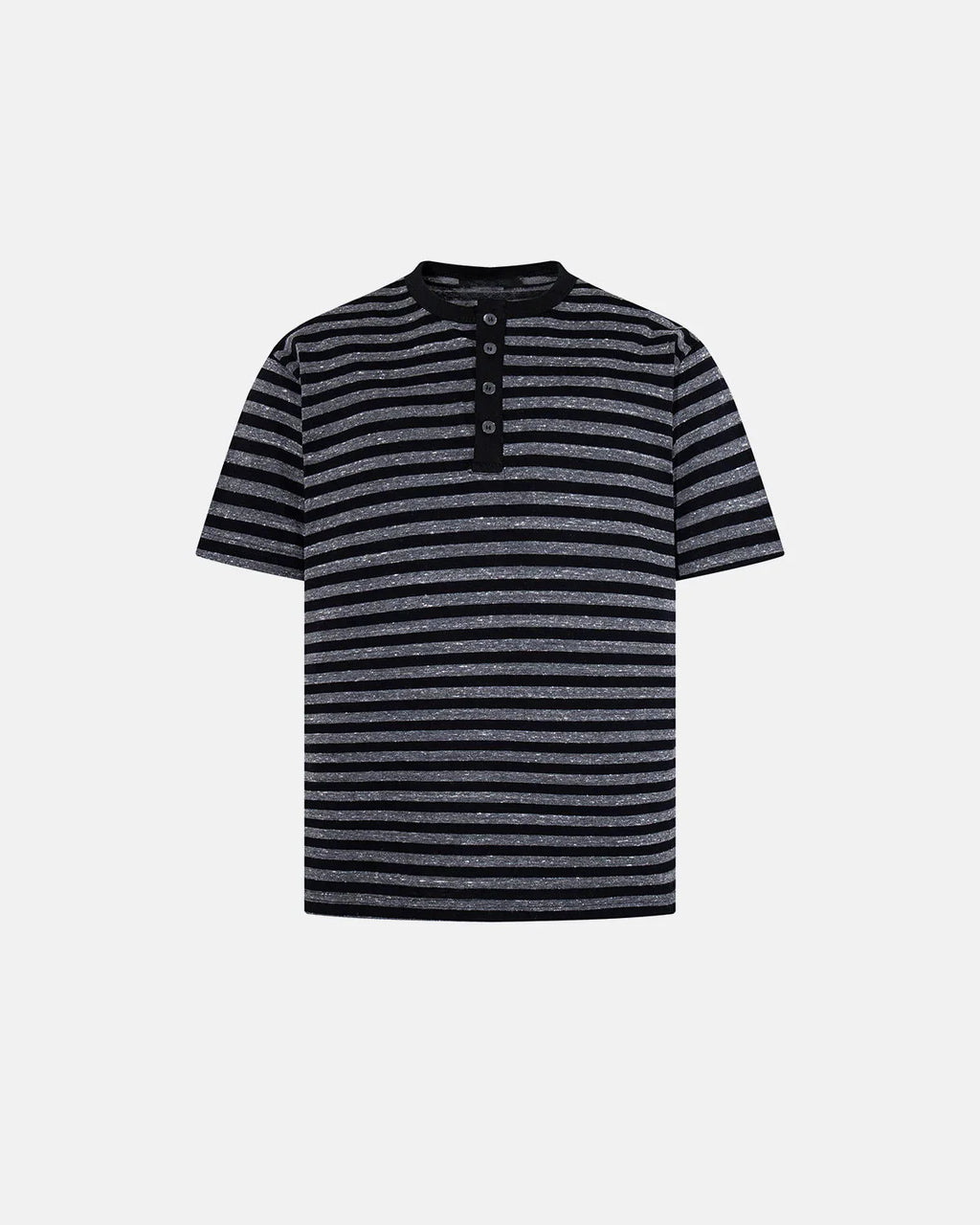 Tom Hollinger | Herren Henley T Shirt Mit Streifen In Relaxed Fit