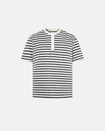 Tom Hollinger | Herren Henley T Shirt Mit Streifen In Relaxed Fit