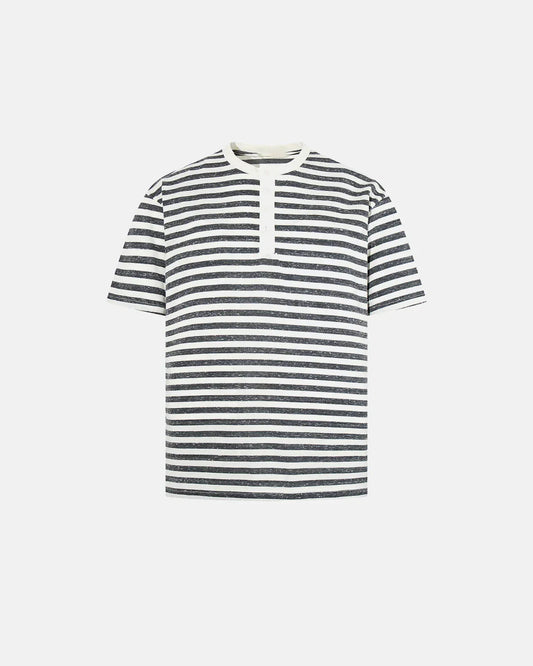 Tom Hollinger | Herren Henley T Shirt Mit Streifen In Relaxed Fit
