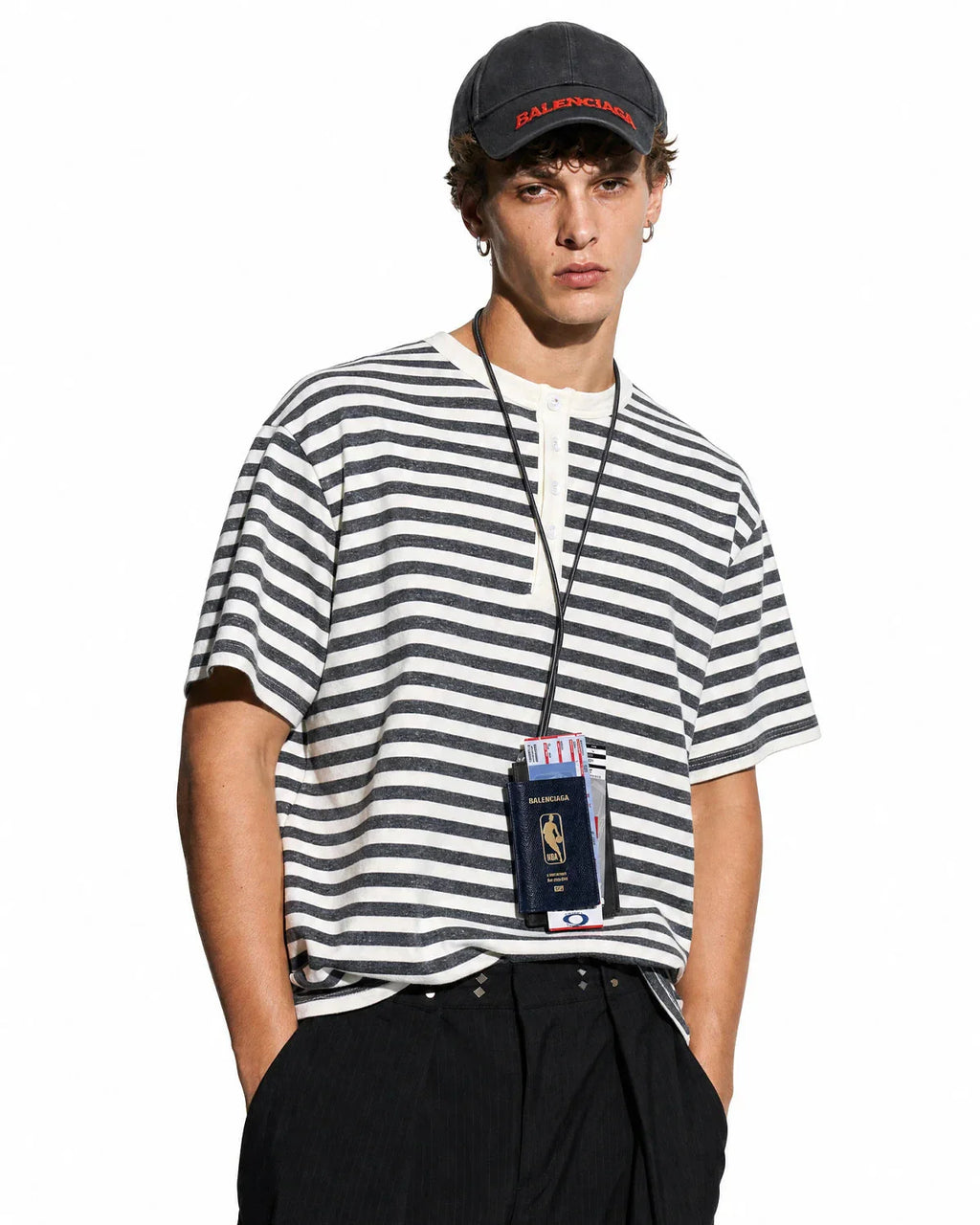 Tom Hollinger | Herren Henley T Shirt Mit Streifen In Relaxed Fit