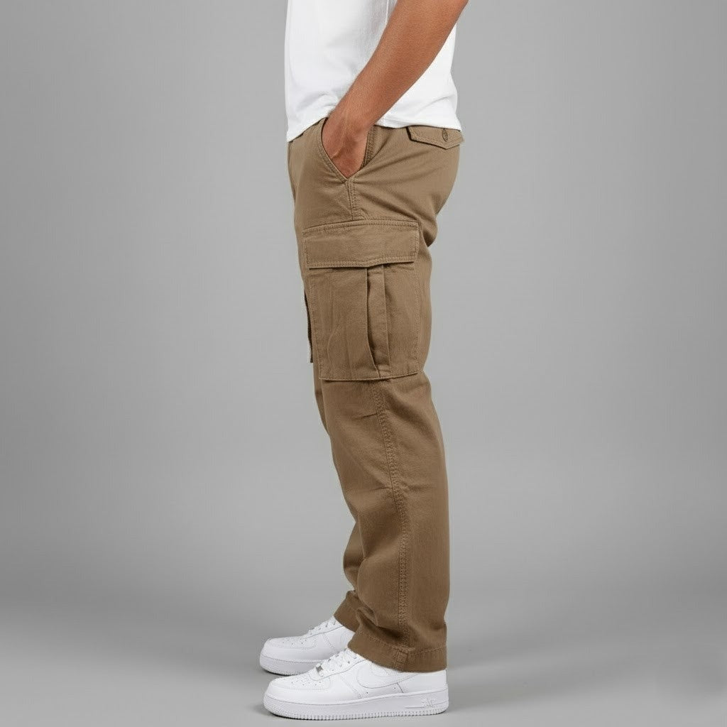 Herren Cargo Hose Mit Schmal Zulaufendem Bein