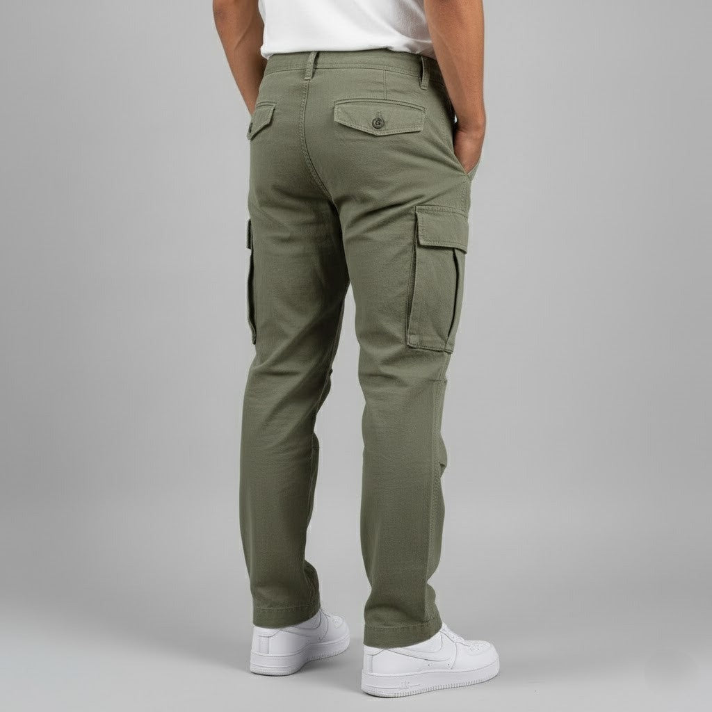 Herren Cargo Hose Mit Schmal Zulaufendem Bein