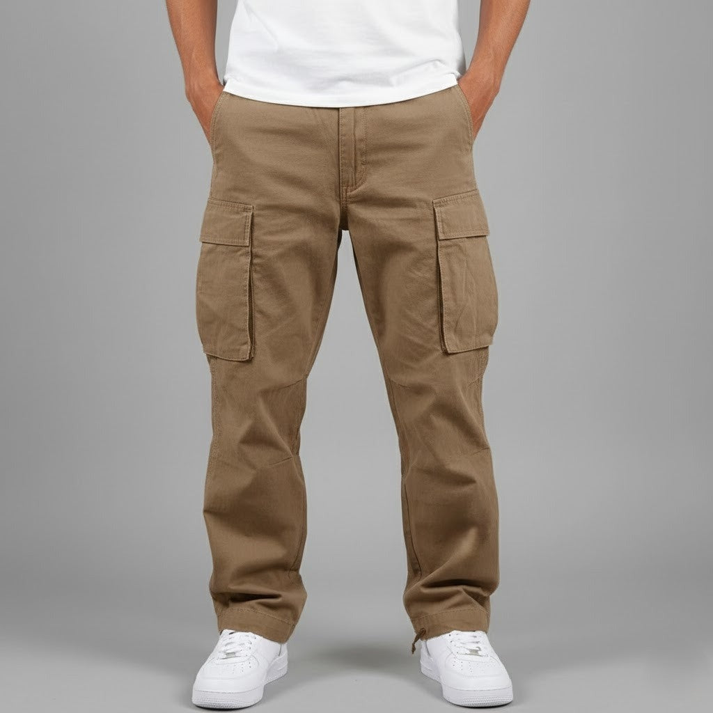 Herren Cargo Hose Mit Schmal Zulaufendem Bein
