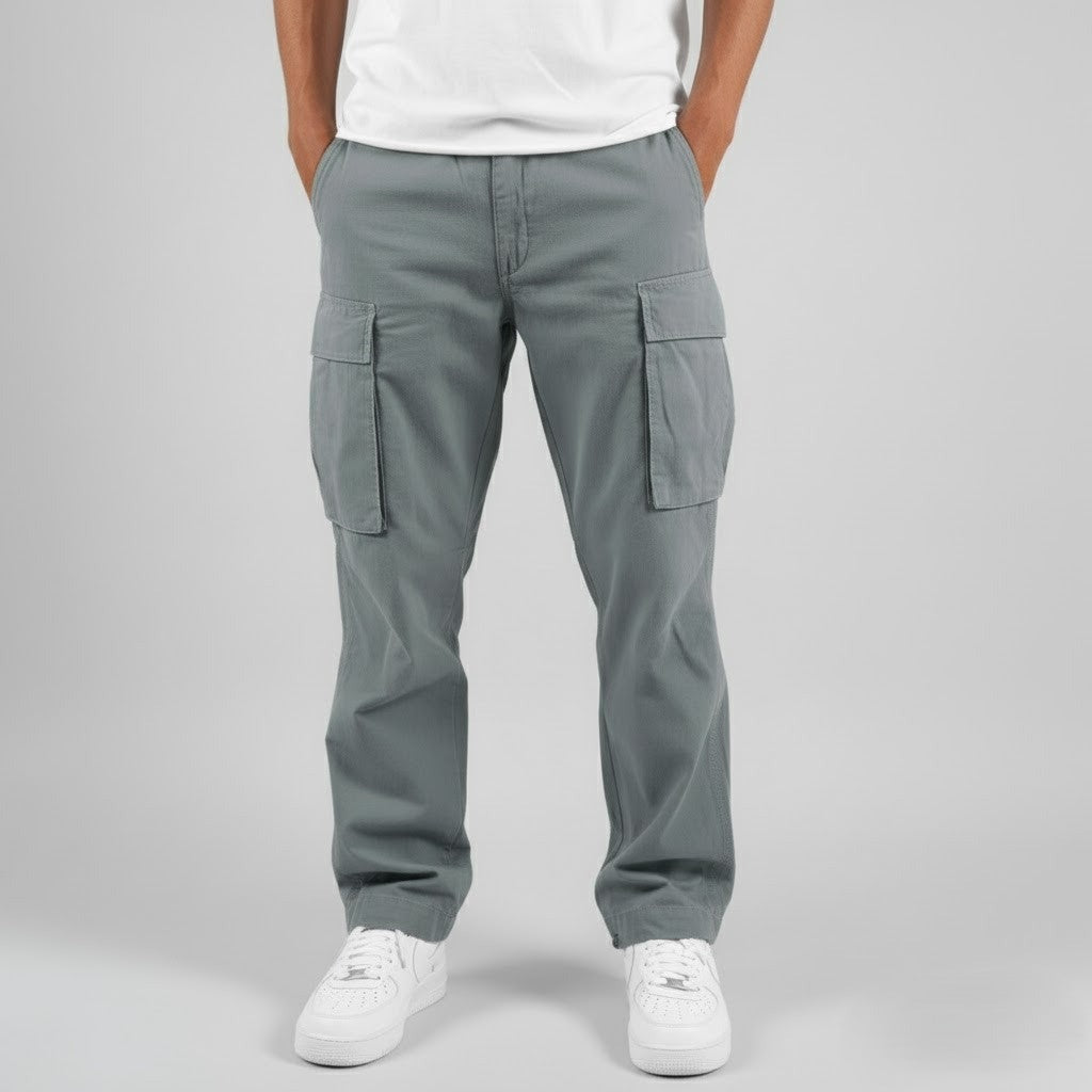 Herren Cargo Hose Mit Schmal Zulaufendem Bein